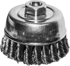 Century Drill & Tool 76046 4" Coarse Knot Cup Brush, 5/8" X 11" Arbor, 8,500 RPM Max - Heavy-Duty Cleaning and Surface Prep on Concrete and Metal