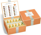 Tea Forte Premium Tea Chest Presentation Box Gift Set Sampler, 40 Count Individually Wrapped Handcrafted Pyramid Tea Infuser Bags, Gifts for Mom, Herbal Tea