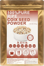 Plant Gift 100% Pure Coix Seed Powder 薏仁粉 Natural Coix Seed Flour, job's tears for Drinks, Adds Flavor and Taste Non-GMO Powder, No Filler, No additives 100G/3.25oz