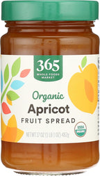 365 by Whole Foods Market, Organic Apricot Fruit Spread, 17 Ounce