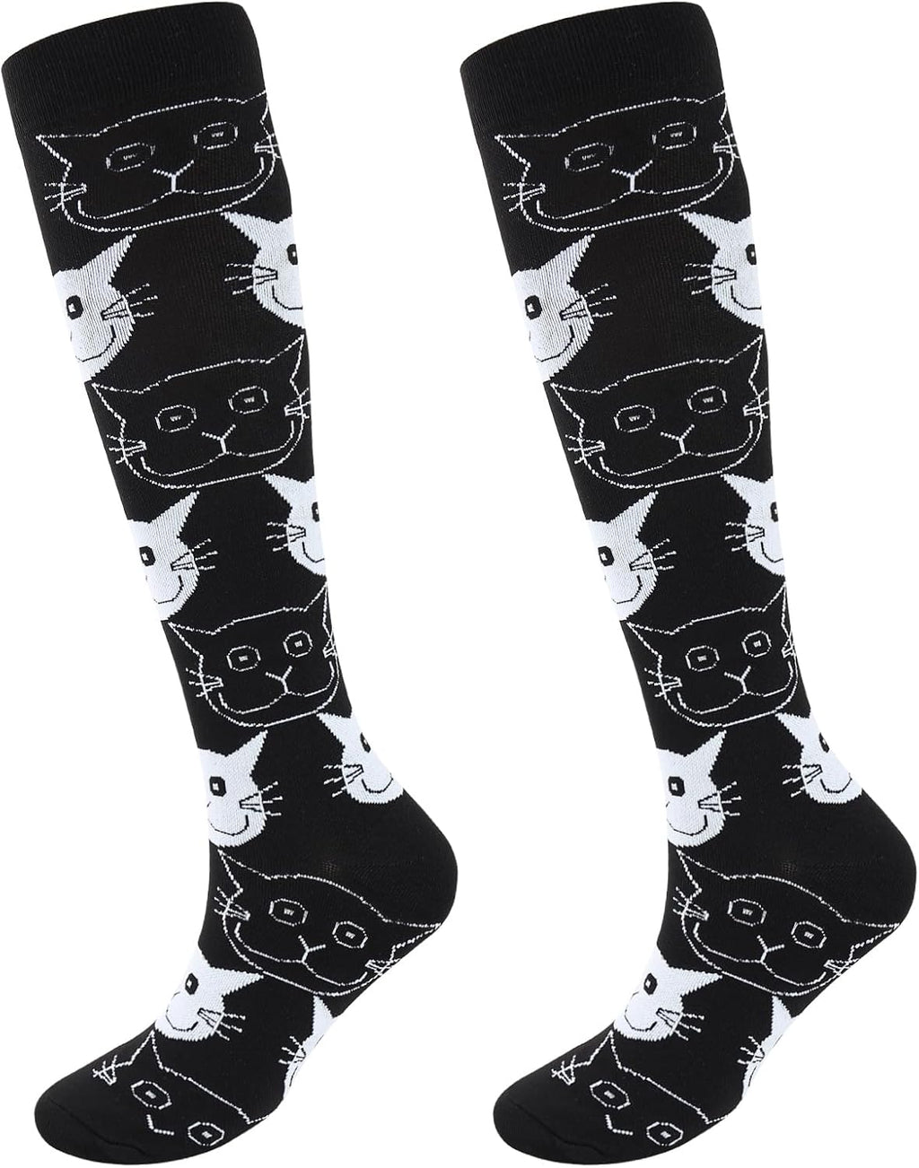 Junely Compression Socks for Women Knee High Socks for Running Athletic Nurses Work Support Travel Flight Sports