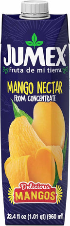 Jumex Mango Nectar - Mango Juice Nectar Made with Fresh Fruit Puree - Tropical Fruit Juice Concentrate for Smoothie Mix, Cocktail Mixers, Kids Drinks & Mexican Beverages - 32.4oz, 1 Pack Carton