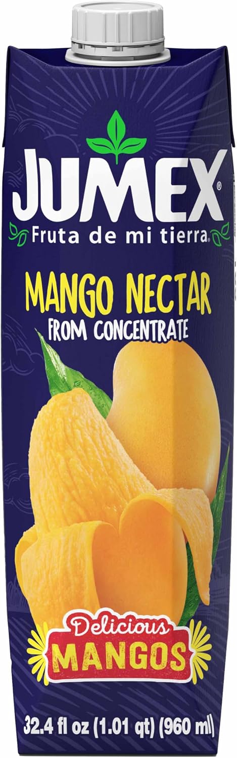 Jumex Mango Nectar - Mango Juice Nectar Made with Fresh Fruit Puree - Tropical Fruit Juice Concentrate for Smoothie Mix, Cocktail Mixers, Kids Drinks & Mexican Beverages - 32.4oz, 1 Pack Carton