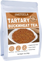 Jarteela - Himalayan Tartary Buckwheat Tea - 12oz / 340g - Black Buckwheat - Premium Roasted Buckwheat - Natural Loose Leaf Herbal Tea - Caffeine Free - NON-GMO - Gluten Free