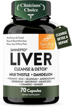 Sandhu's Liver Cleanse Detox & Repair Support Capsules with Milk Thistle & Dandelion Root | Herbal Supplement Pills for Liver Health | for Men & Women | Made in USA | Viral on Tiktok | 70 Count