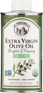 La Tourangelle, Organic Extra Virgin Olive Oil, Cold-Pressed EVOO from Spain, 16.9 Fl Oz – Spanish Olive Oil with Polyphenols for Cooking, Drizzling, Marinades, and Dipping, Rich Flavor