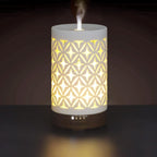 Earnest Living Essential Oil Diffuser for Home White Ceramic 100ml Aromatherapy Diffuser with 4 Timers 7 Night Lights and Auto Off Function (no Beep!) for Essential Oils Version 2