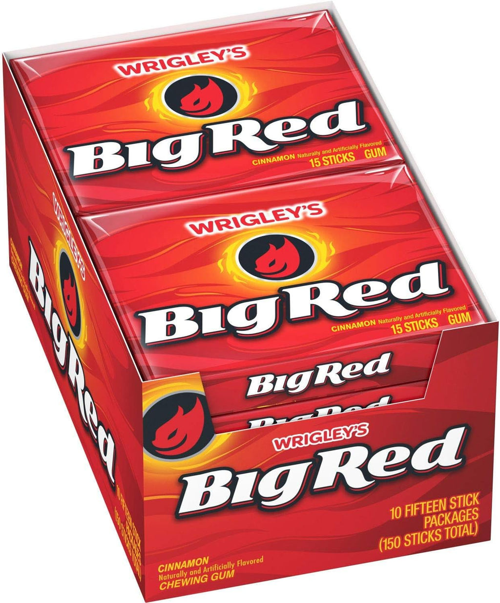 Wrigley's Slim Pack Big Red 10 - 15 Stick Packs 150 Pieces - USA