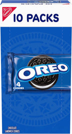 OREO Chocolate Sandwich Cookies, 10 Snack Packs (4 Cookies Per Pack)