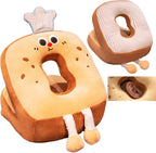 Ear Piercing Pillow for Side Sleepers,Donut Pillow for Ear Cute Cartoon Pain Relief A-Side: Crystal Velvet; B-Side: Cool Ice Grid, Washable