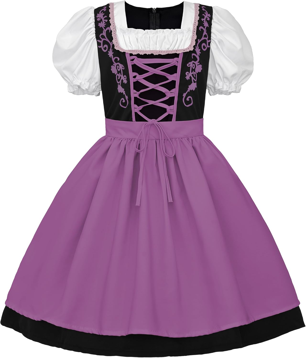 JerrisApparel Girl Dirndl Oktoberfest Costume Bavarian Beer Festival Dress Maid Apron Halloween Cosplay Outfits