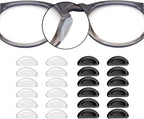 SMARTTOP Adhesive Nose Pad, 20 Pairs Eyeglass Nose Pads Stick On Silicone Anti-Slip for Glasses Sunglasses Thin Nose Pads Eyeglasses (10-Black & 10-Clear)