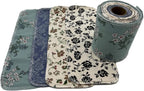 Reusable Toilet Paper Towels 20 Count Roll,Washable Cotton Cloth Paper Bidet Towels,2-Ply Super Soft Absorbent,Paperless Wipes Zero Waste(4 Colors Flower)