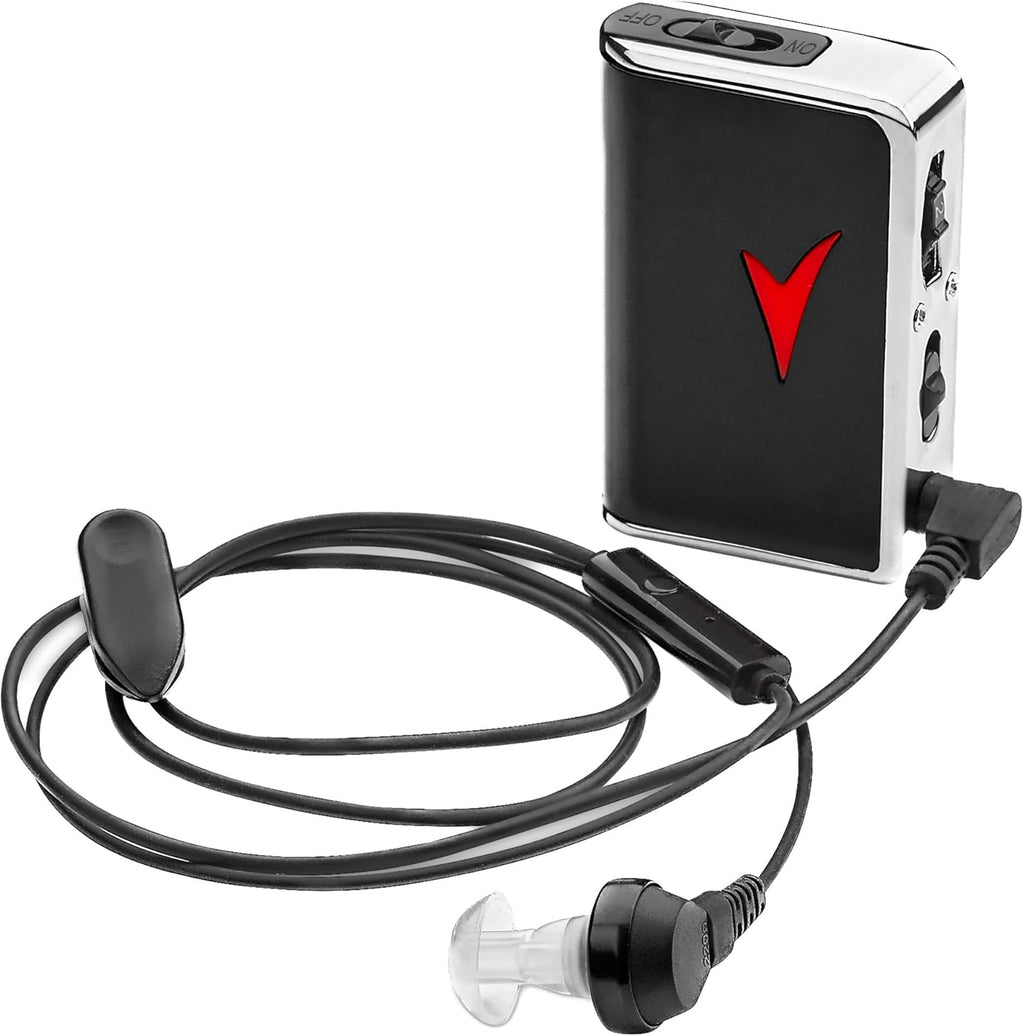 Personal Sound Amplifier - Personal Audio Amplifier Device and Voice Enhancer Device for Sound Gain of 50dB, Up to 100 Feet Away, Pocket Hearing Devices
