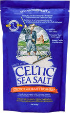 Celtic Sea Salt Kosher – Unrefined Sea Salt, Chef Trusted, Sustainably Harvested, GMP Certified – Cooking, Baking, Meat Seasoning, Pasta Water – 1 lb Resealable Bag