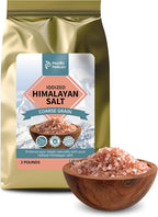 Pacific Pelican Iodized Himalayan Pink Salt | Coarse Grain, Unrefined, Pure Rock Salt | 2 Pounds | 100% Natural & Organic for Cooking, Seasoning & Wellness