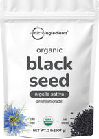 Organic Black Cumin Seed (Nigella Sativa), 2lbs | Premium Grade Whole Black Seed from Egypt | Great for Baking, Seasoning, and Cooking | Additive Free, Non-GMO, Bulk Supply