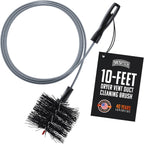 Brushtech Dryer Vent Cleaning Brush - 10-Foot Flexible Duct Cleaning Tool with Non-Kinking Spring for Lint Removal, Improved Airflow, Safer Dryers - Made in the USA, House Maintenance Supplies