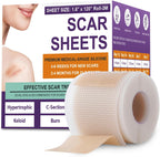 Silicone Scar Sheets,Silicone Scar Tape,Silicone Scar Removal Strips for Surgical,C-Section,Tummy Tuck,Keloid Scars (1.6"X 120" Roll-3M) Keloid Bump Removal