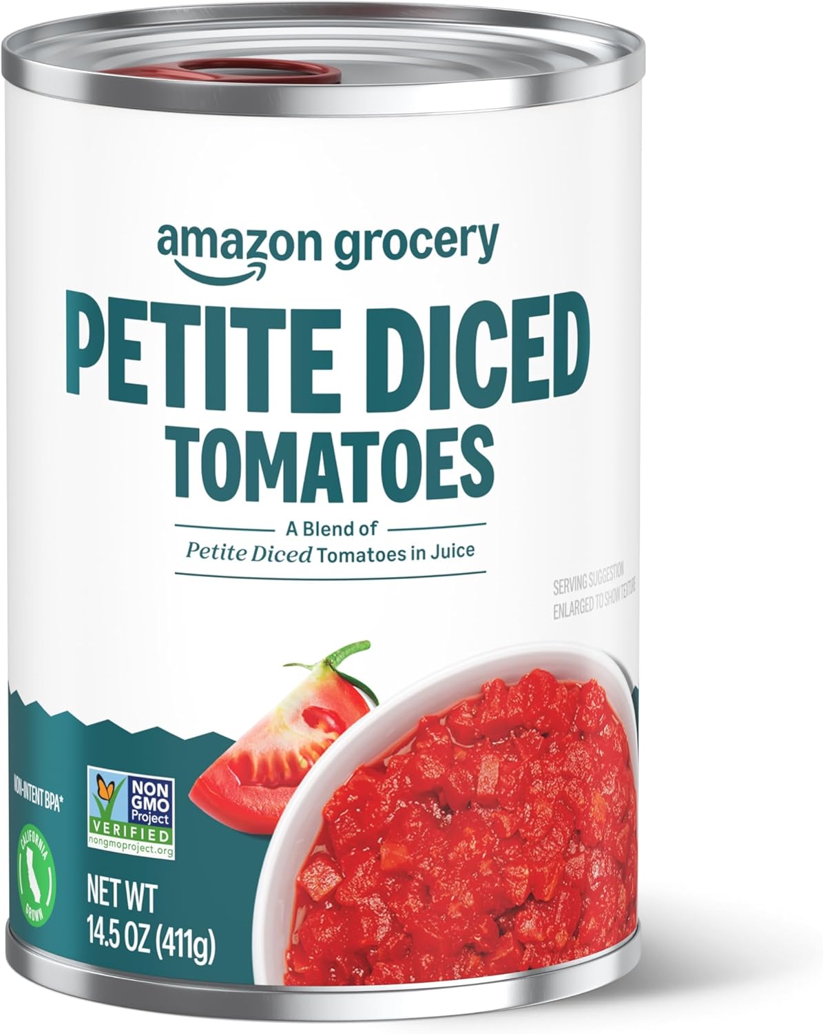 Amazon Grocery, Petite Diced Tomatoes, 14.5 Oz