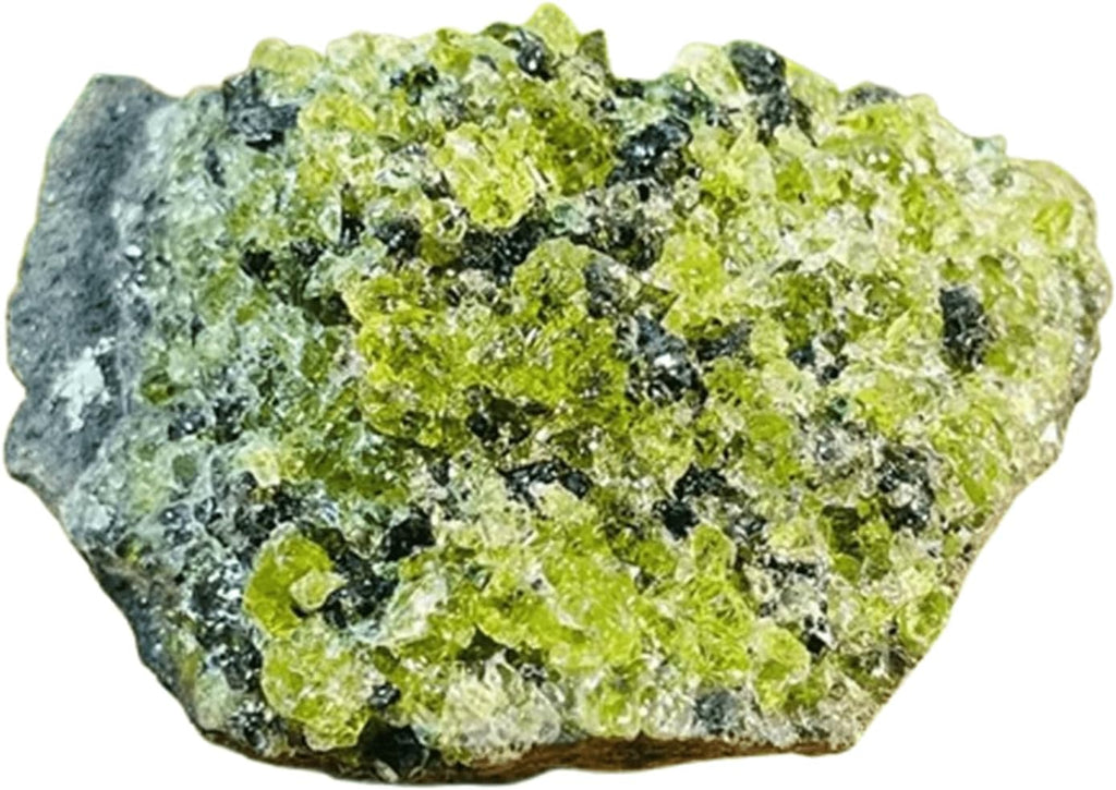 Natural Olivine Crystal Mineral Specimen,Olivine Crystals Rough Rock Raw Stone,Reiki Chakra Fountain Home Garden Decor Yoga Meditation DIY Stones,50~100g