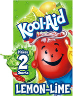 Kool-Aid Unsweetened Lemon Lime Artificially Flavored Powdered Soft Drink Mix, 0.13 oz Packet (Pack of 48)