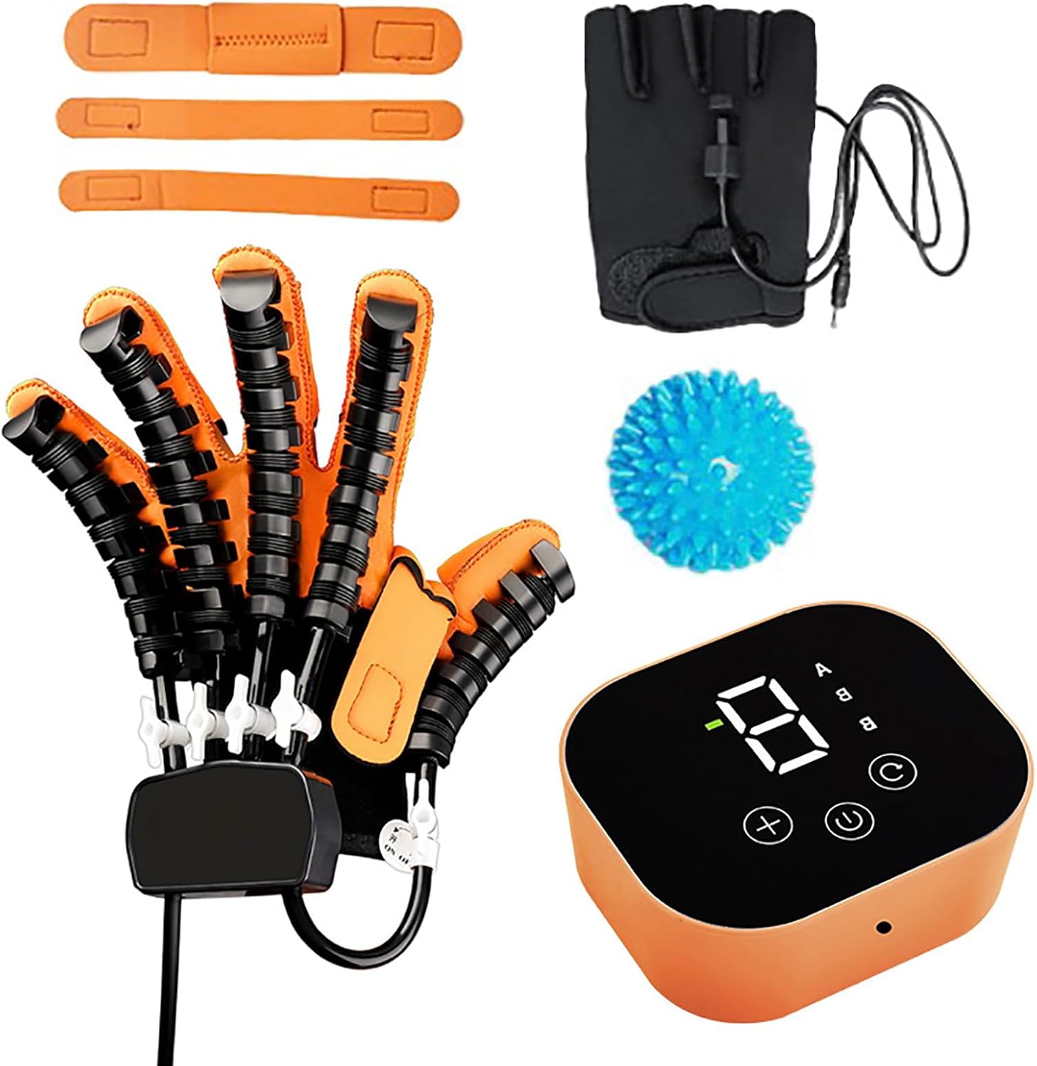 Upgraded Rehabilitation Robot Gloves, Portable Finger Trainer Hand Exercisers for Therapy, Hand Strengthening Devices for Stroke Hempiplegia Patient