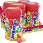 Mentos Sugar-Free Chewing Gum, Tropical, Red Fruit and Lime, 50 Piece Bottle (Pack of 4 Bottles)