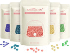 Wax Beads, Anreacho 1.1 lb Hard Wax Beans for Hair Removal, Brazilian, Bikini, Face, Eyebrows, Underarms, Chest, Back, Legs, Wax Refill for Women & Men, Pack of 5