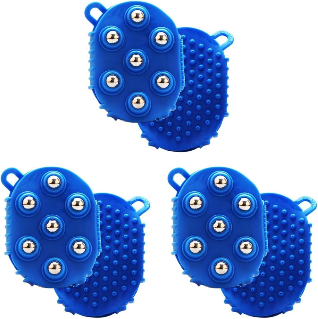 GLEAVI Palm-Shaped Cellulite Massager Gloves with 7 Metal Roller Balls 3-Pack Body Massage Roller for Muscle Pain Relief and Full Body Relaxation