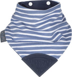 Cheeky Chompers Neckerchew Teething Bib, 2-in-1 Bandana Style Bib w/Food Grade Silicone Teether