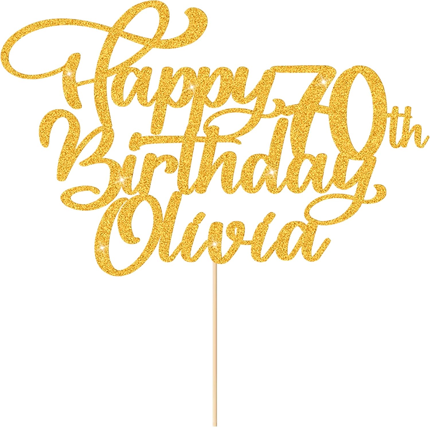 Cake Topper Customized Cake Topper Personalized Happy Birthday Cake Toppe Birthday Cake Decoration Any Name Age 1st 10th 16th 18th 20th 21st 30th 40th 50th 60th 70th 80th