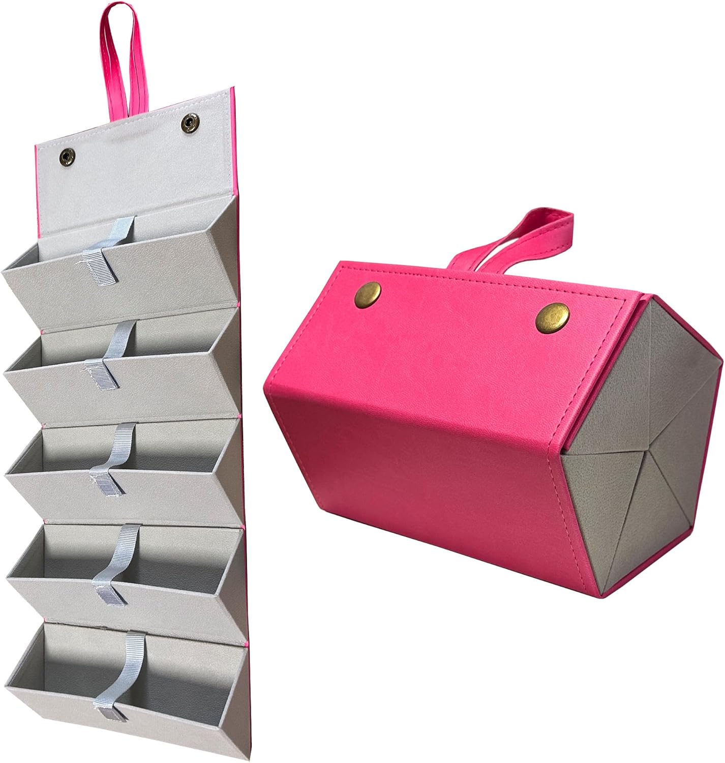 Longjet Sunglasses Organizer Travel Glasses Case 5 Slots Multiple Pairs Eyeglasses Storage Box Hanging Eyewear Holder