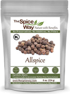 The Spice Way Allspice - Whole (8 oz) a multipurpose berry for curries, sauces, soups and even pastries
