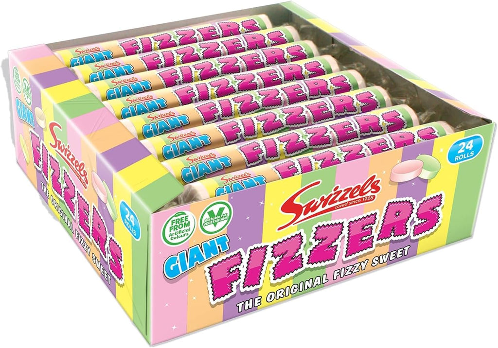 Giant Fizzers Swizzels Matlow Full Box of 24 Rolls by Swizzels Matlow