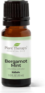Plant Therapy Bergamot Mint Essential Oil 10 mL (1/3 oz) 100% Pure, Undiluted, Calming Aromatherapy, Congestion Relief, and Immune Support