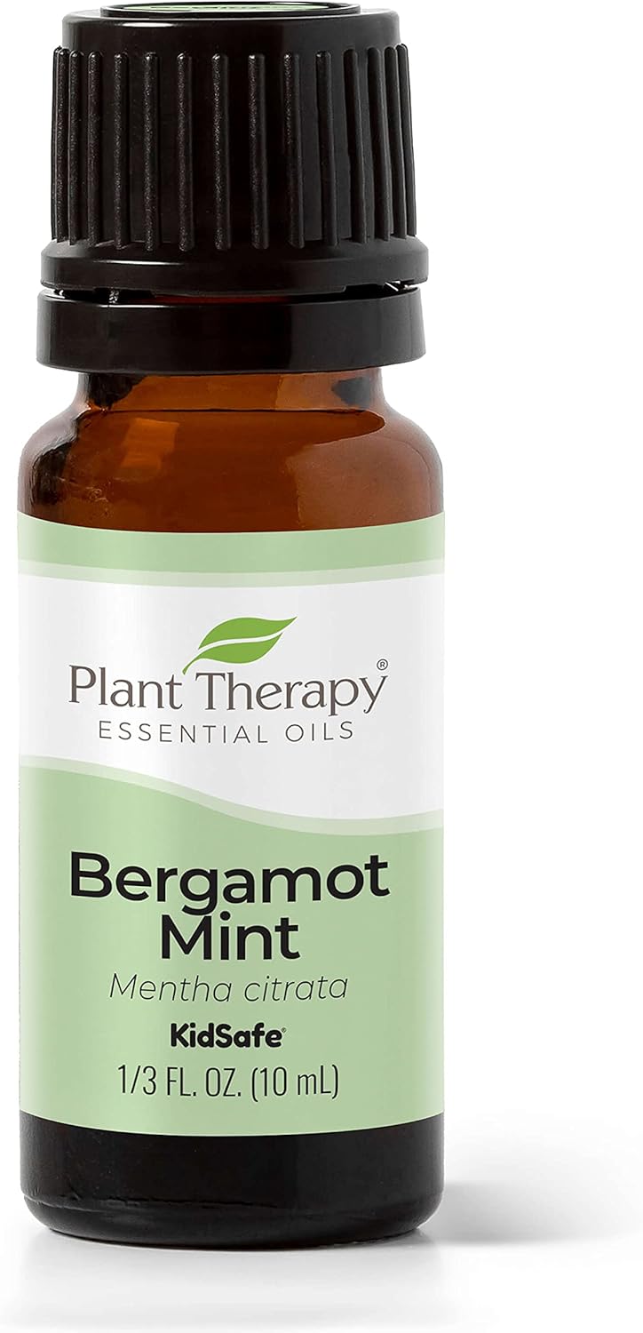 Plant Therapy Bergamot Mint Essential Oil 10 mL (1/3 oz) 100% Pure, Undiluted, Calming Aromatherapy, Congestion Relief, and Immune Support