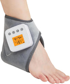 AOBOCO Cordless Ankle Massager with Heat - 3000mAh Ankle Heating Pad for Achilles Tendonitis and Plantar Fasciitis, Rechargeable Heated Foot Brace Wrap, 3 Vibration Mode, Auto Shut Off