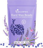 Hard Wax Beads, Wax Beans for Hair Removal, Natural Lavender, Stripless, Coarse Body Hair Specific - Ideal for Bikini, Brazilian, Legs, Underarms, Chest, 16 Ounce