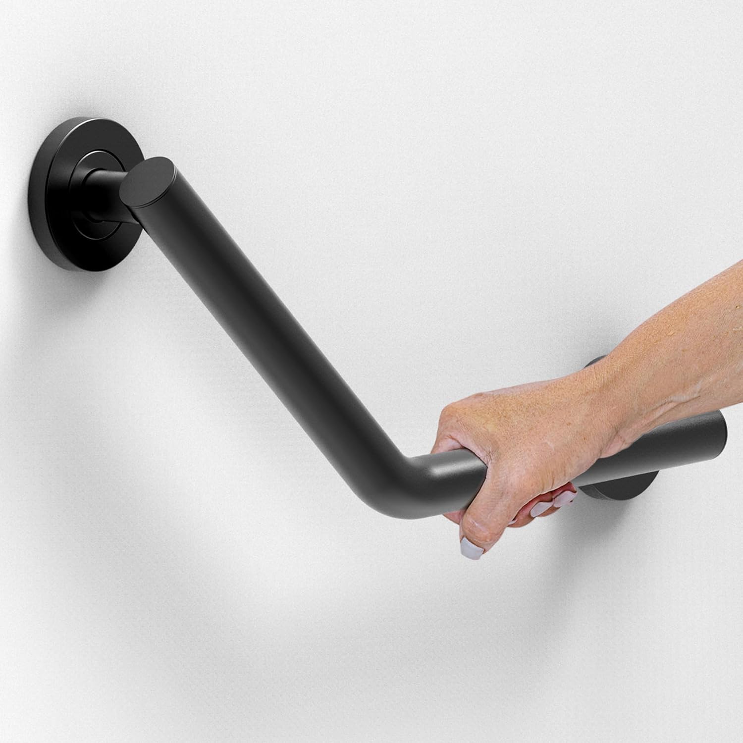 Bath, Shower and Toilet Safety Grab Bar for Seniors and Handicaps, Mobility Aid Balance Assist Handle, Stainless Steel, 16 inch for Stud Mount