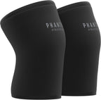7mm Compression Knee Sleeves for Weightlifting Support, Powerlifting Strength, Heavy Squats, Cross Training, Gym Fitness, Sports – Strong Thick Neoprene Knee Braces for Men & Women (2 Pack, Medium)