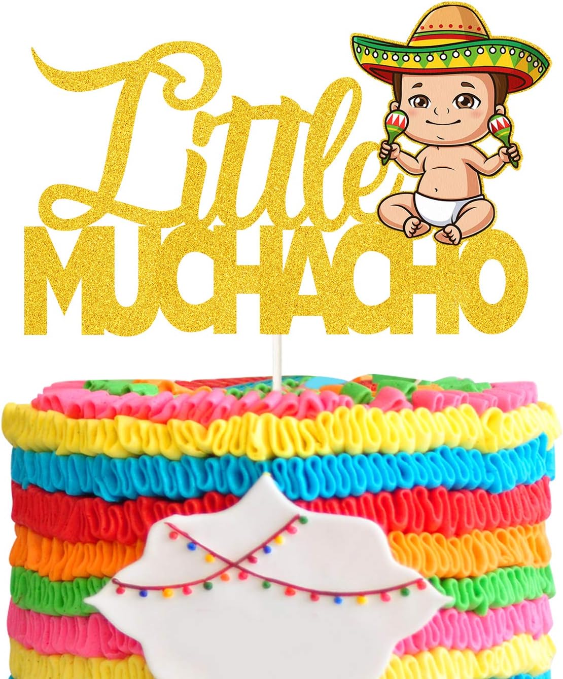 Charrito Cake Topper, Llittle Muchacho Cake Decor, Mexican Fiesta Theme Birthday Party, Baby Shower, Birthday Party Theme Decorations Supplies.
