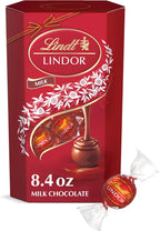 Lindt LINDOR Milk Chocolate Candy Truffles Gift Box, 8.4 oz.