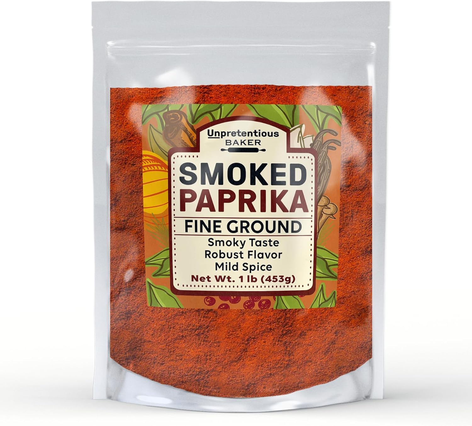 Unpretentious Smoked Paprika, 1 lb, Ground Spice, From Dried Red Chile Peppers, Strong & Smoked Flavor