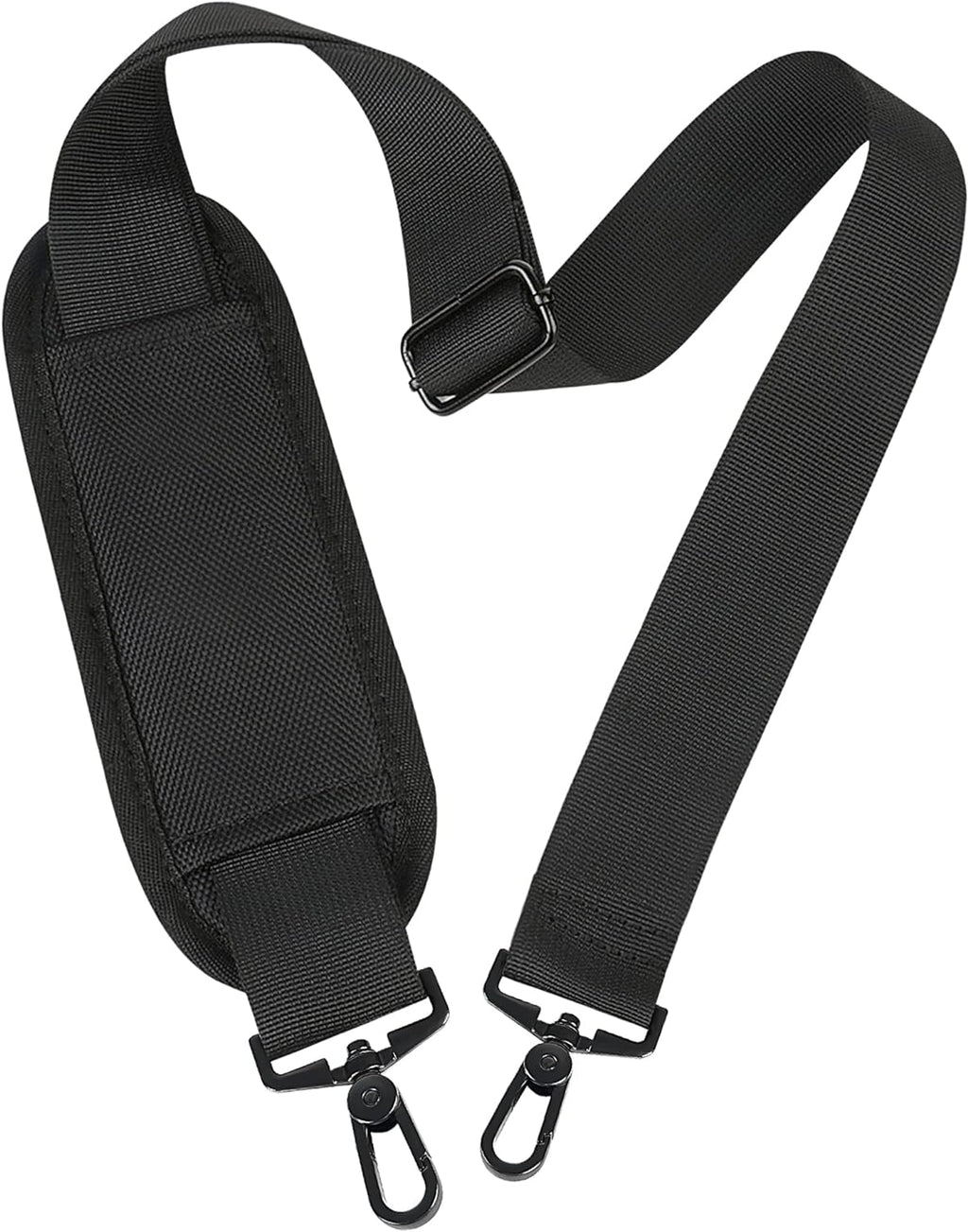 Taygeer Shoulder Strap, 52" Universal Replacement Laptop Shoulder Strap Luggage Duffel Bag Strap Adjustable Comfortable Belt with Metal Hooks for Briefcase Computer Messenger Bag Laptop Case, Black