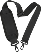 Taygeer Shoulder Strap, 52" Universal Replacement Laptop Shoulder Strap Luggage Duffel Bag Strap Adjustable Comfortable Belt with Metal Hooks for Briefcase Computer Messenger Bag Laptop Case, Black