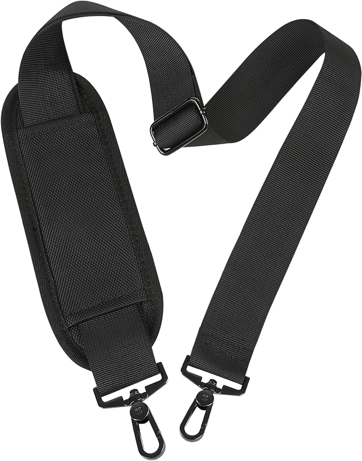 Taygeer Shoulder Strap, 52" Universal Replacement Laptop Shoulder Strap Luggage Duffel Bag Strap Adjustable Comfortable Belt with Metal Hooks for Briefcase Computer Messenger Bag Laptop Case, Black