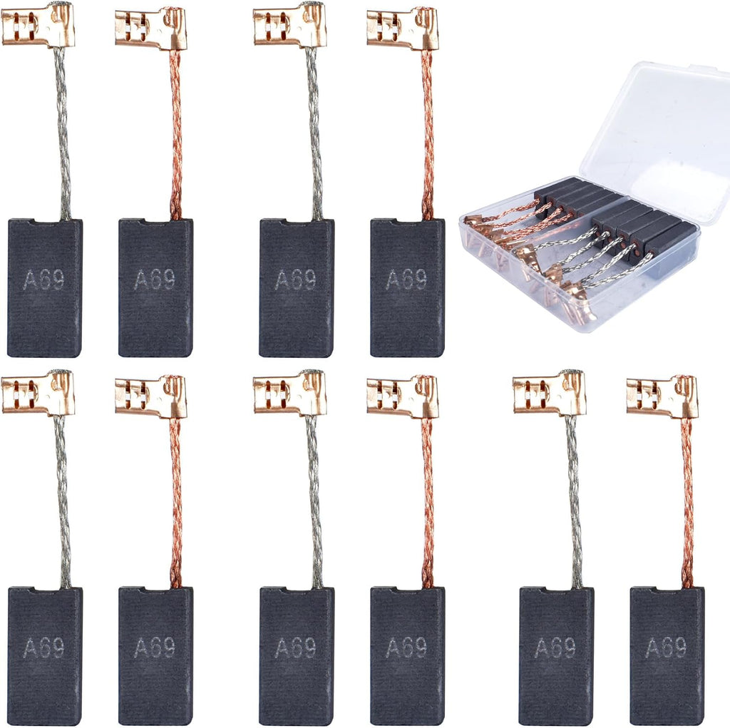 OURUI 10Pcs Carbon Brushes for Bosch GBH5400 GSH38 GBH5-38 X GBH5-40D A69 Motor Carbon Brush Replacement