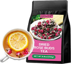 rose tea loose leaf 8.8oz/250g, Dried Rose Buds tea,rosebud edible，Edible Rose Tea Fragrant Dried Flowers for Tea,Jams, cakes, desserts, or other baked goods