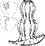 Steel Hollow Tunnel Anal Plug,Butt Plug Expander Adult Sex Toys,Anal Training Hollowed-Out Design,Hollow Peep Anal Dilator BDSM Games Adult Sex Toy.（L）